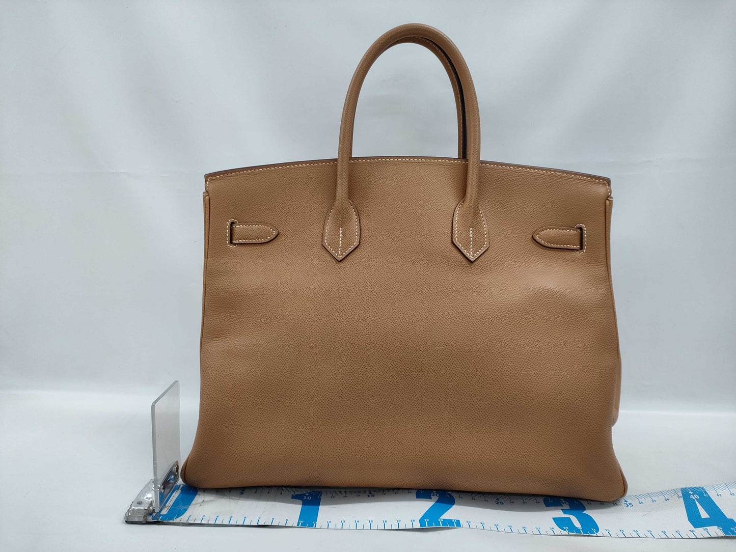 HERMES Birkin 35 Epson □I Stamp Brown Handbag