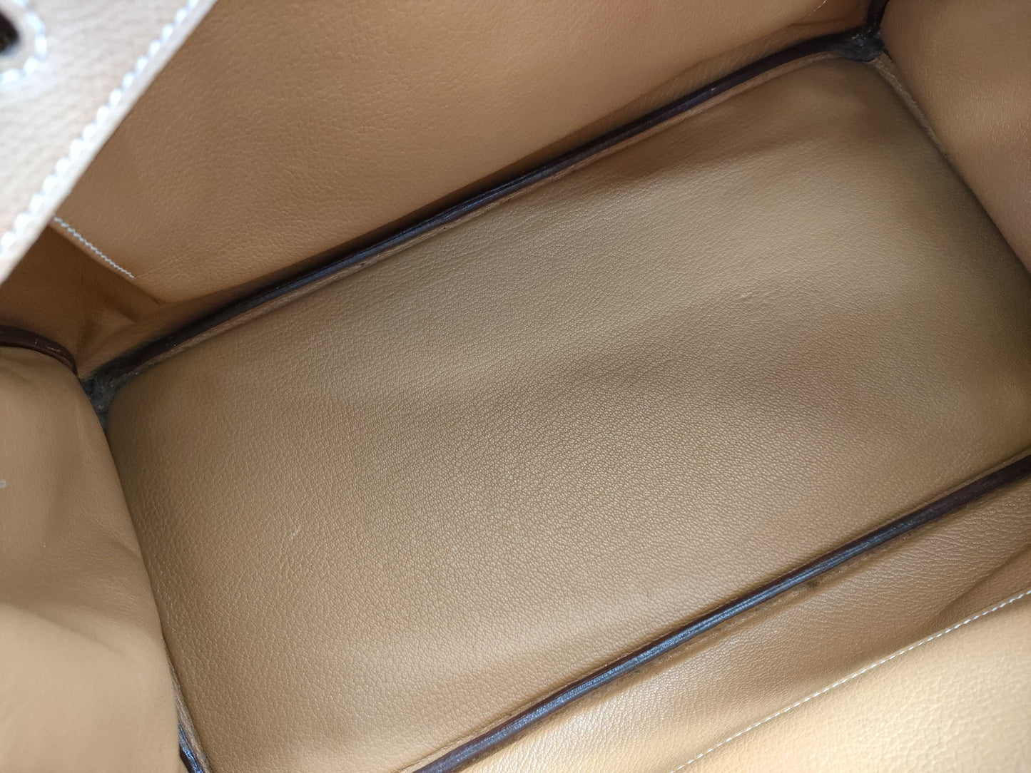 HERMES Birkin 35 Epson □I Stamp Brown Handbag