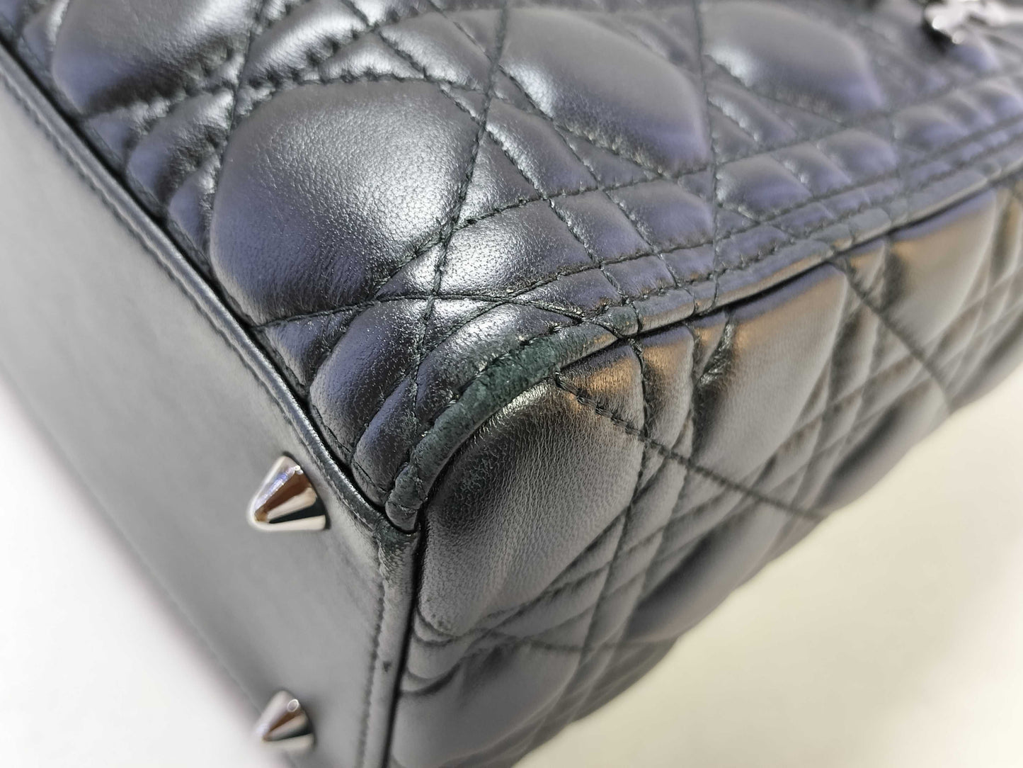 Dior Lady Dior Medium Lambskin M0565BNGE Silver Hardware Handbag