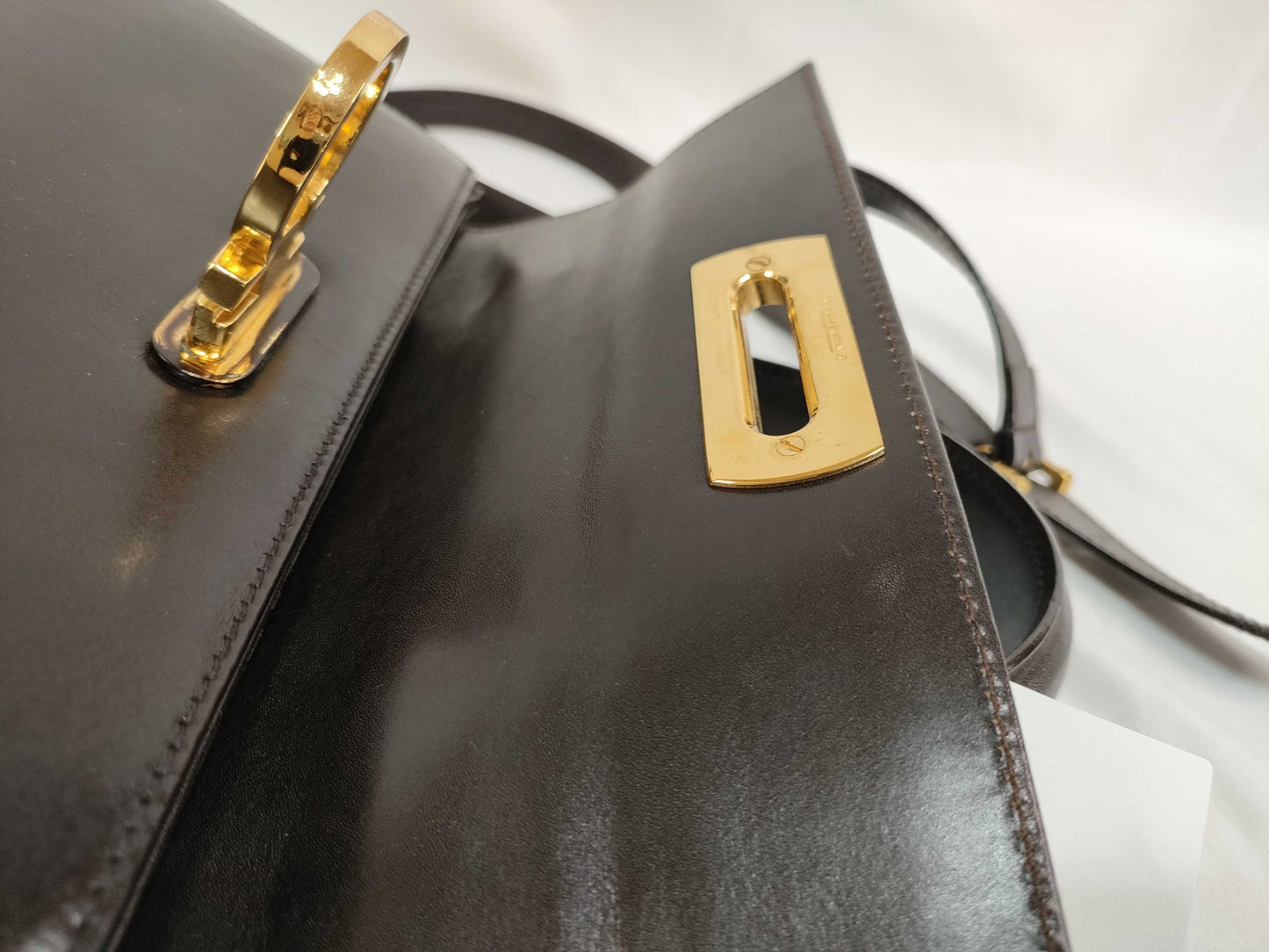 Salvatore Ferragamo Gancini 2-Way Handbag, Brown