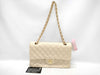 CHANEL Matelasse Classic Handbag 25, Lambskin, Cream