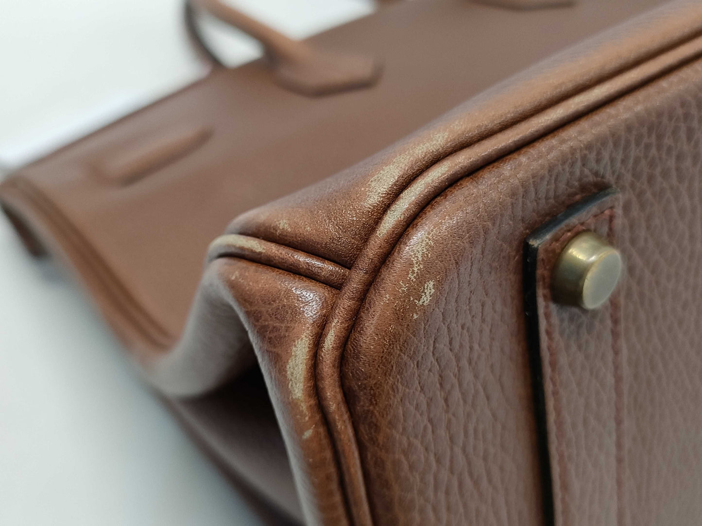 HERMES Birkin 35 〇Y Stamp Ardennes Brown Handbag