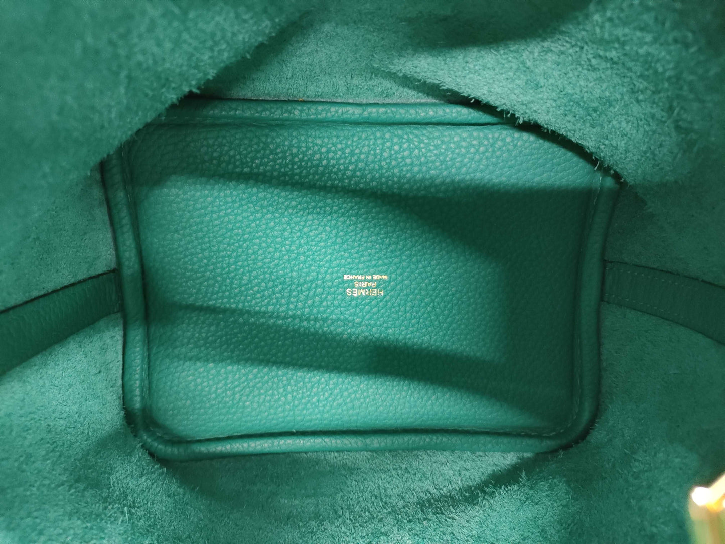 HERMES Picotin Picotin Lock PM D Stamp Togo Green Handbag