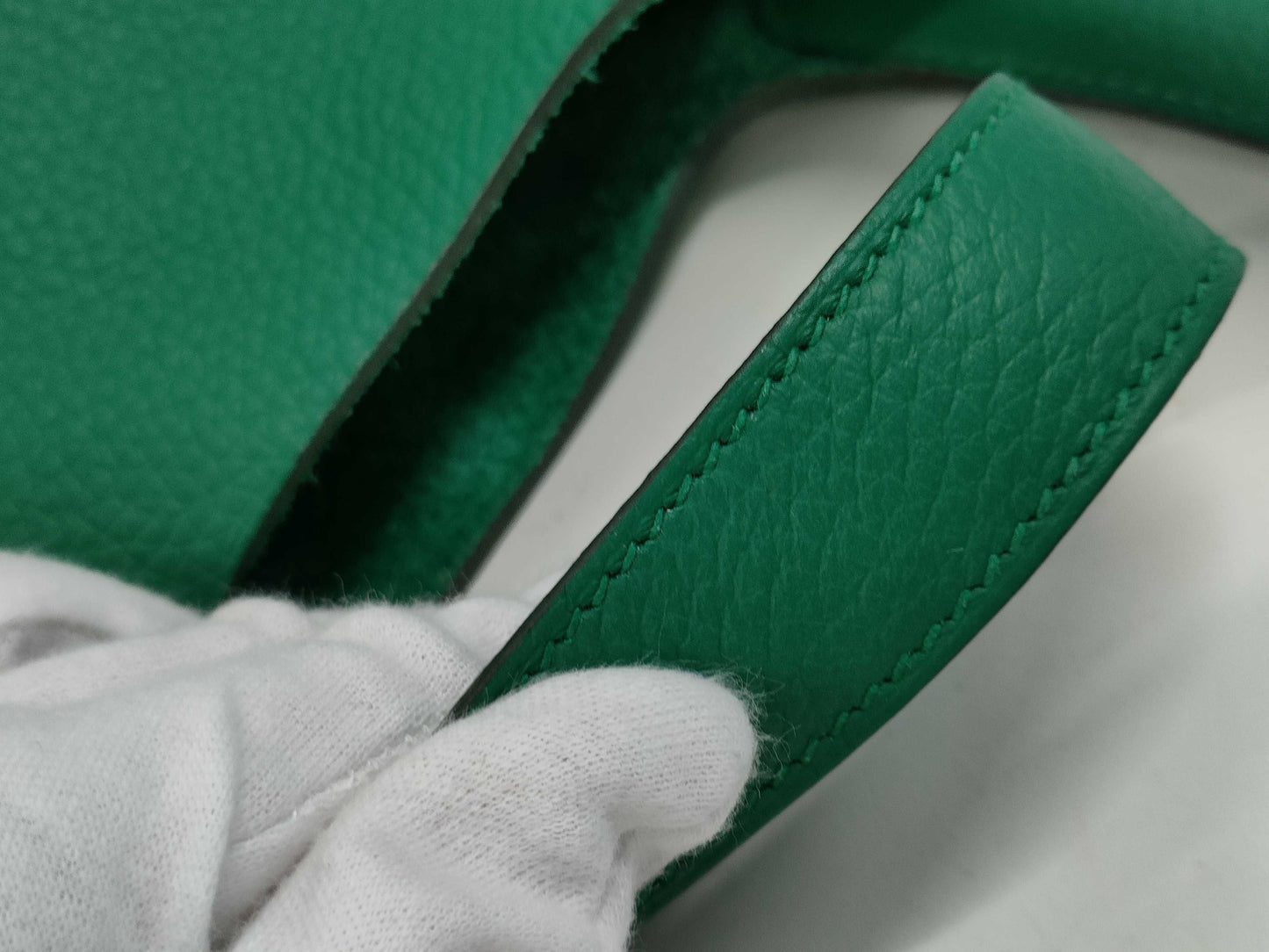 HERMES Picotin Lock PM Green Handbag with 24 Years' W Stamp and G Hardware