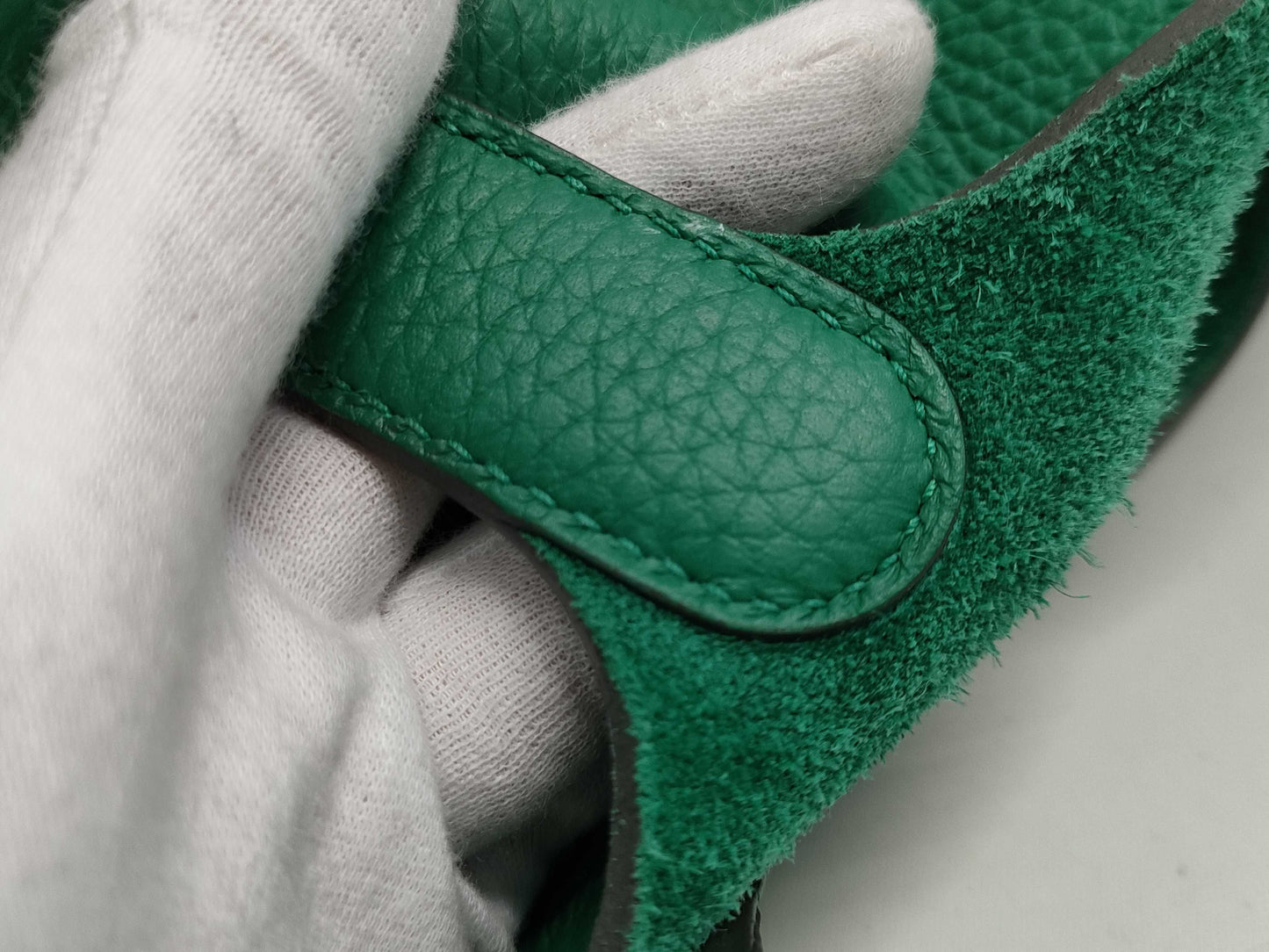 HERMES Picotin Lock PM Green Handbag with 24 Years' W Stamp and G Hardware