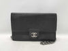 CHANEL Coco Mark Chain Wallet Black Shoulder Bag