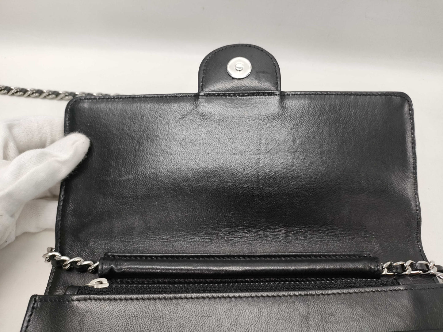CHANEL Coco Mark Chain Wallet Black Shoulder Bag