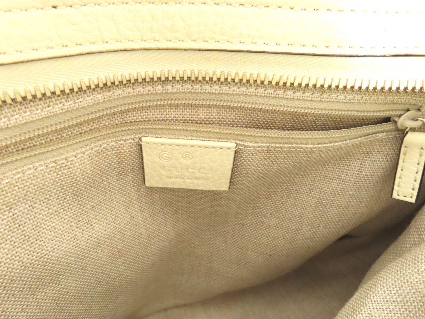 GUCCI GG Canvas GG Canvas Canvas and Leather 2-Way Handbag White 449241 Handbag Handbag