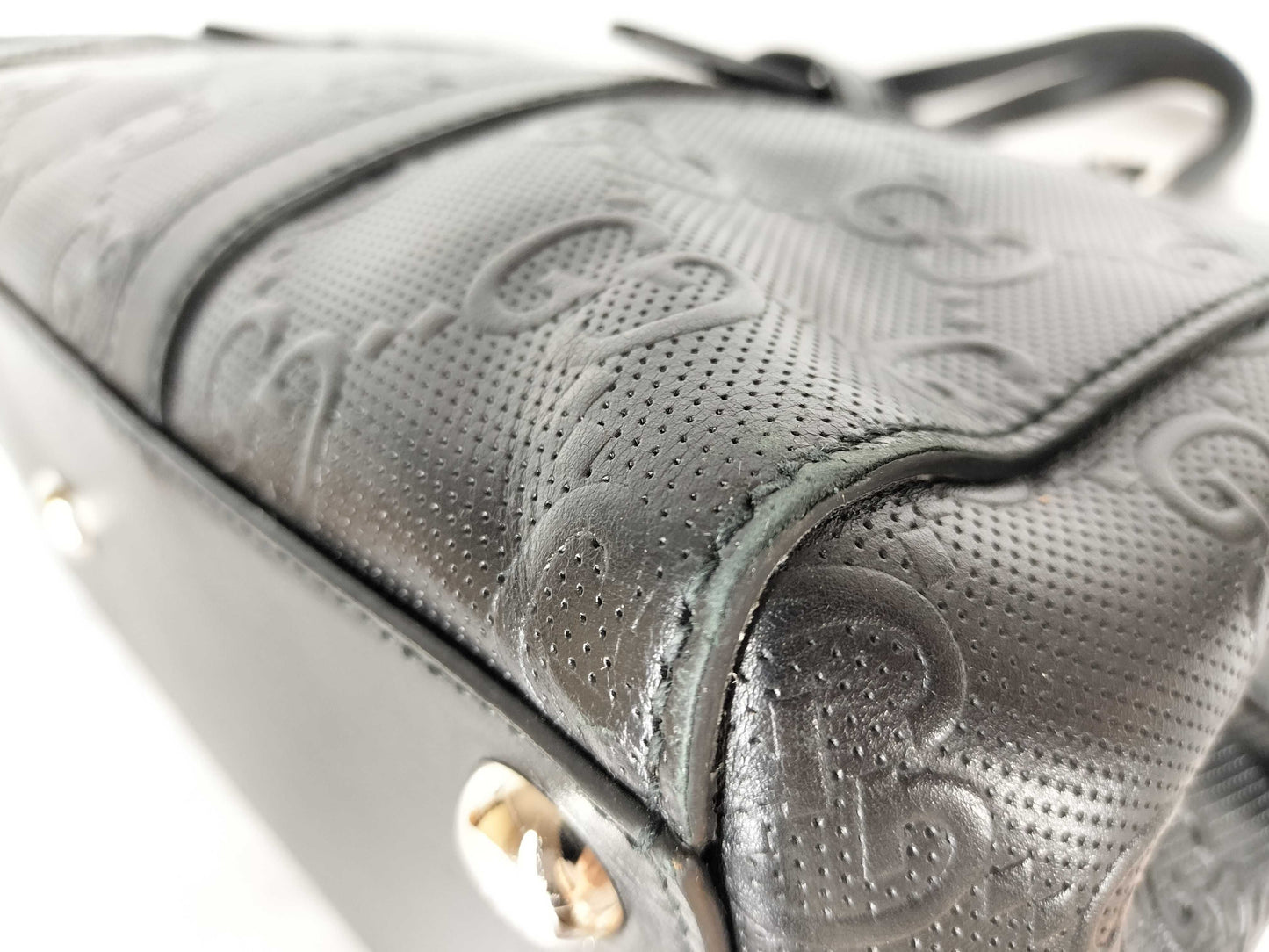 GUCCI GG Embossed Tote Bag Black 628774 Tote Bag