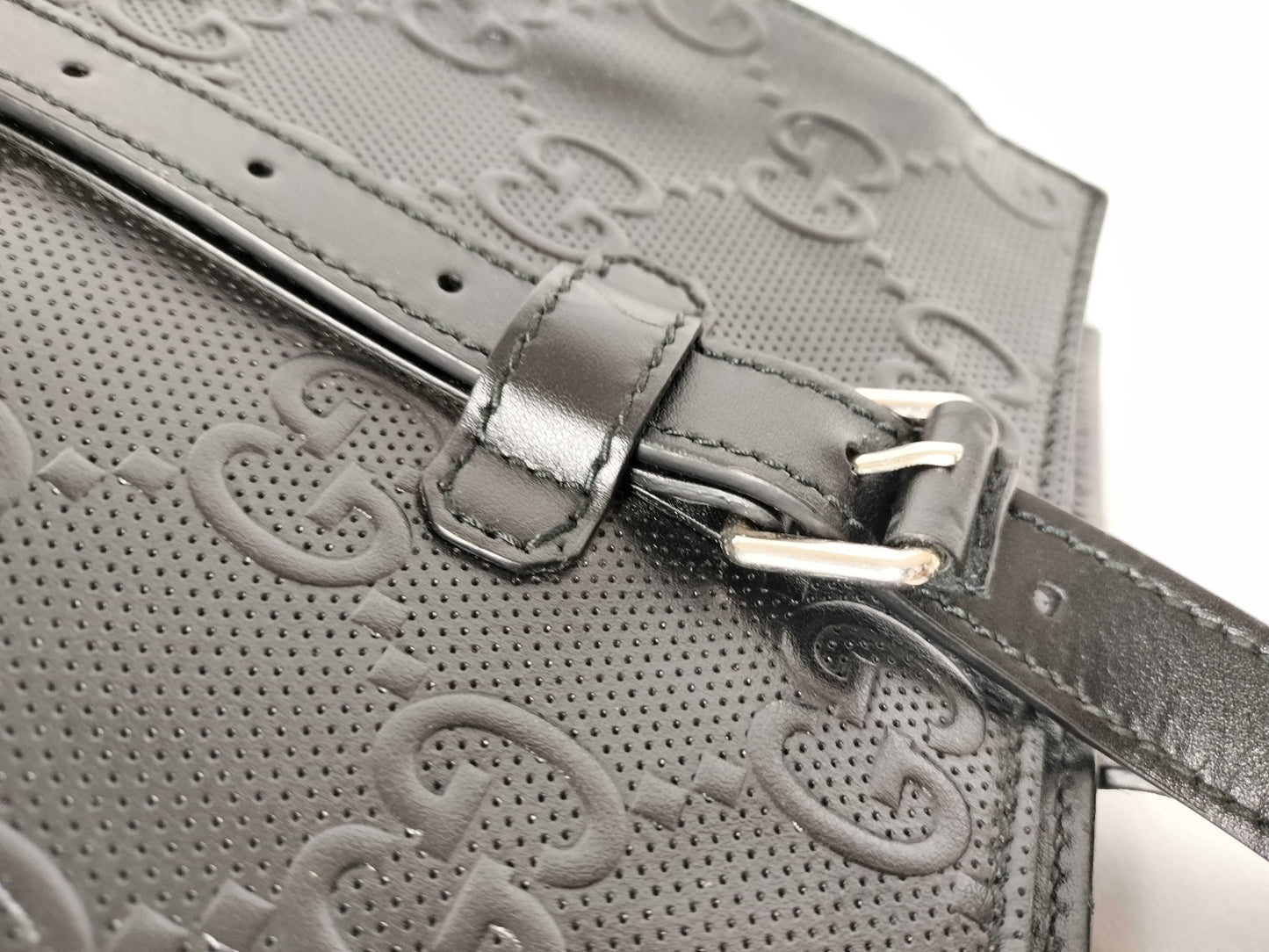 GUCCI GG Embossed Tote Bag Black 628774 Tote Bag