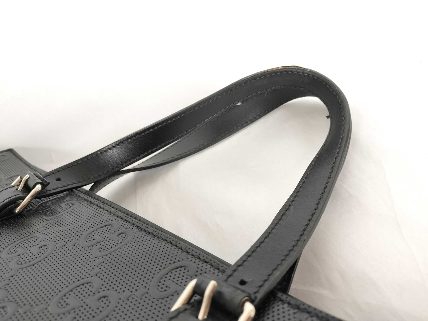 GUCCI GG Embossed Tote Bag Black 628774 Tote Bag
