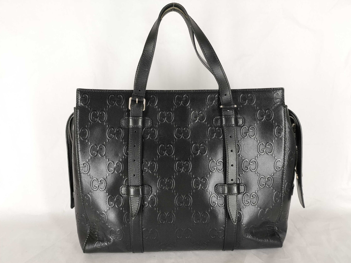 GUCCI GG Embossed Tote Bag Black 628774 Tote Bag