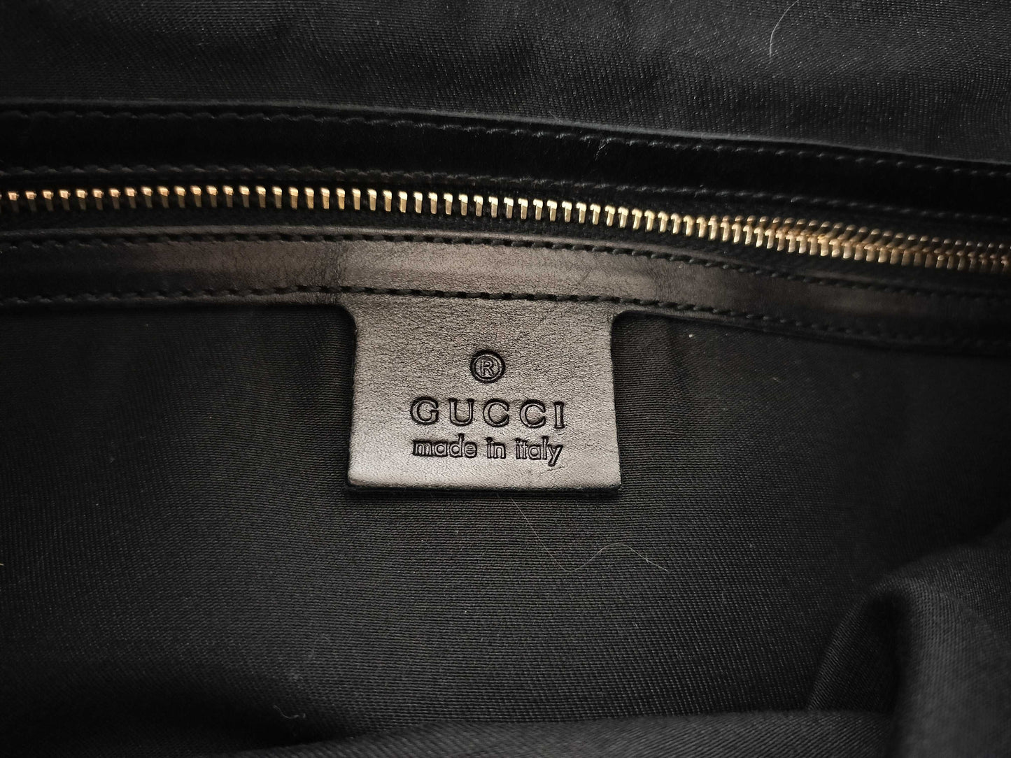 GUCCI GG Canvas Queen Hobo Handbag, Black, 189884