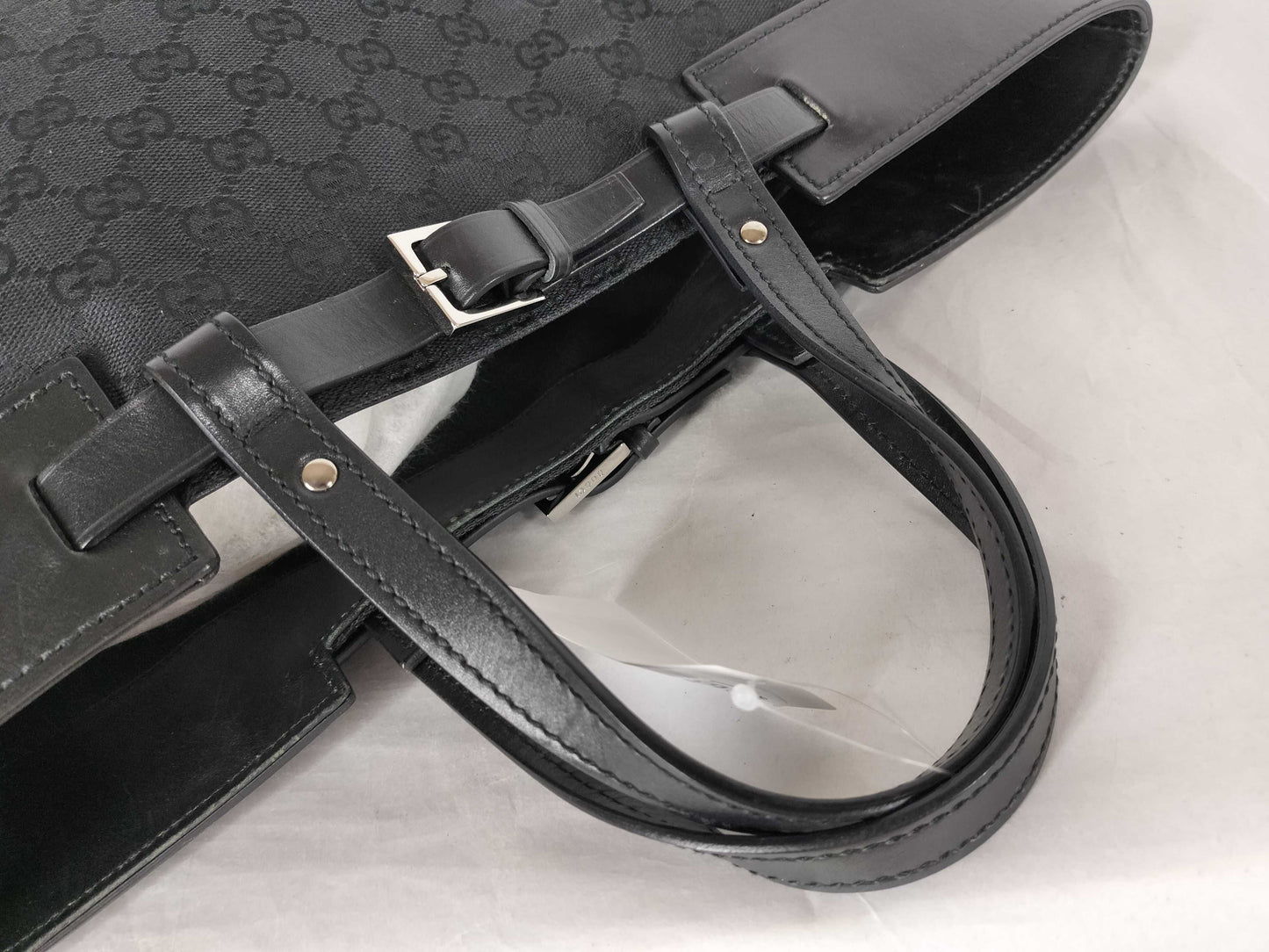 GUCCI GG Canvas Tote Bag, Black, 106251