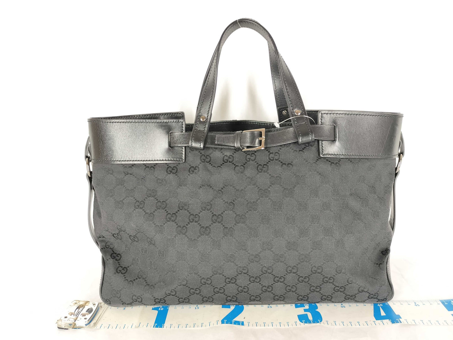 GUCCI GG Canvas Tote Bag, Black, 106251