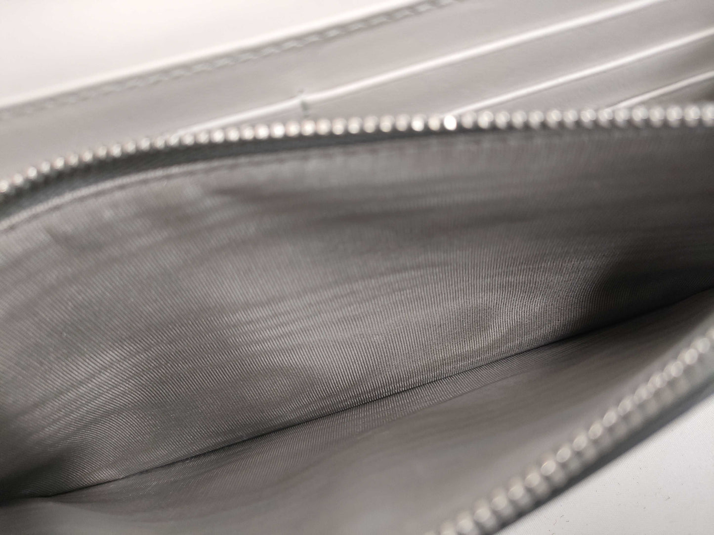 Margiela Broken Mirror Chain Wallet Calfskin Silver Shoulder Bag