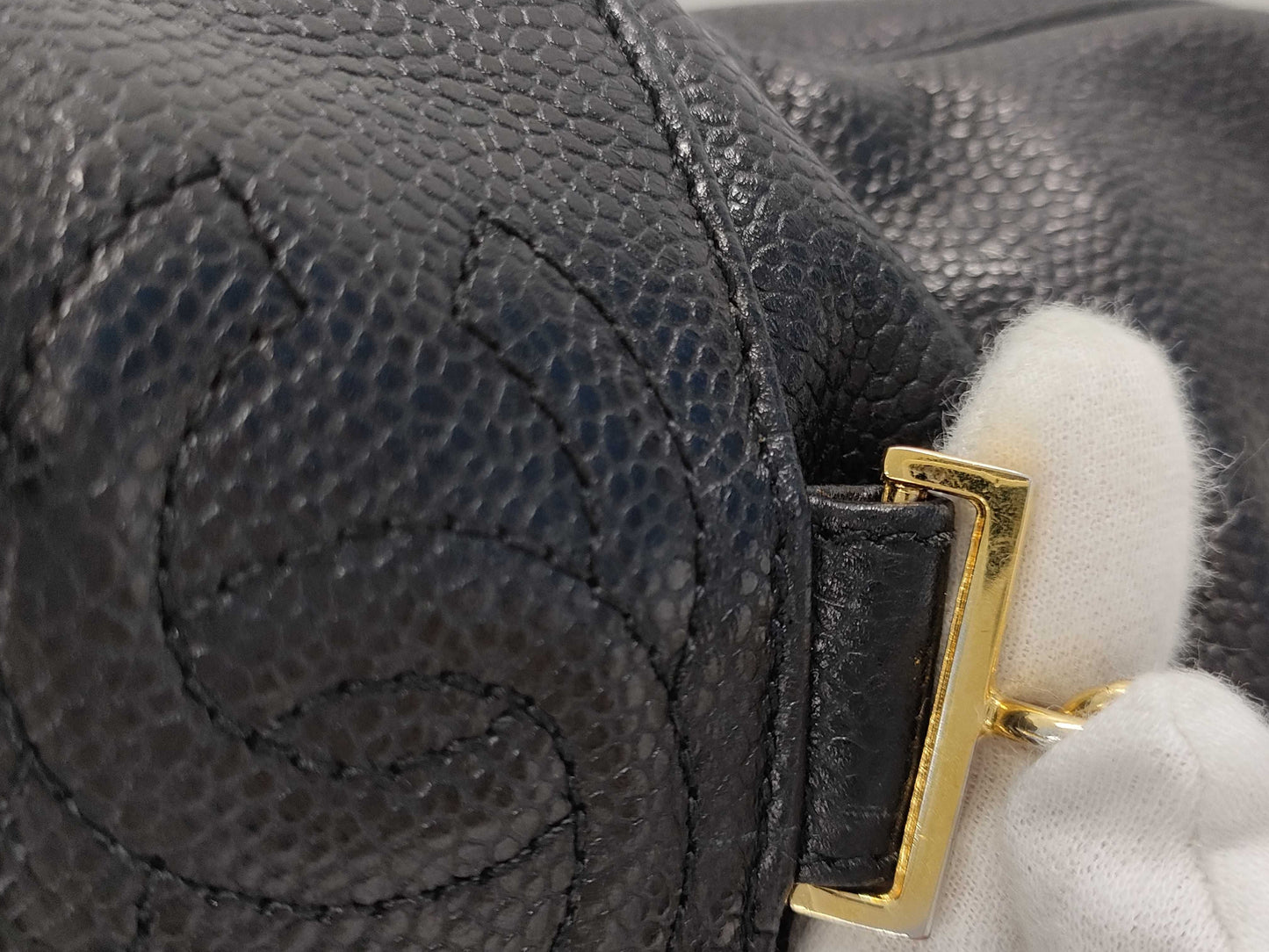 CHANEL Caviar Skin Triple Coco Backpack