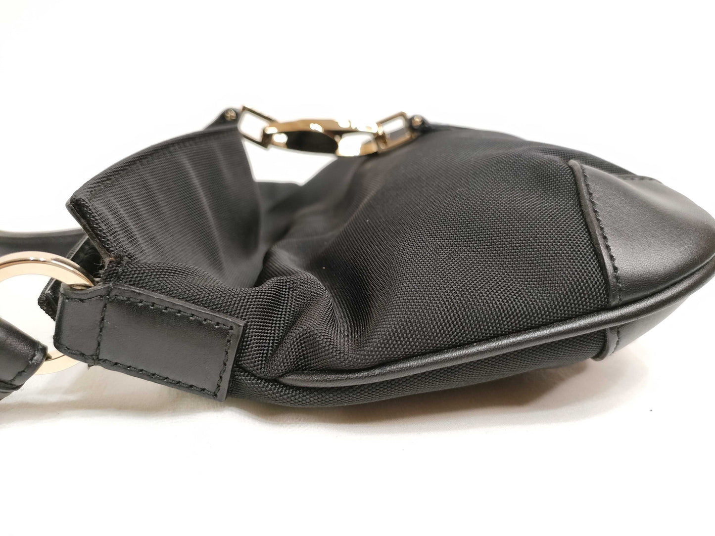 GUCCI Gucci Nylon One-Shoulder Handbag Black 001 4147