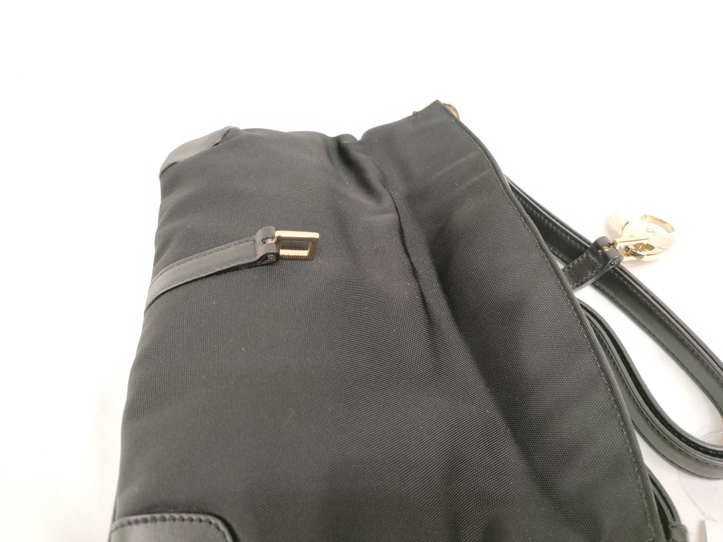 GUCCI Gucci Nylon One-Shoulder Handbag Black 001 4147