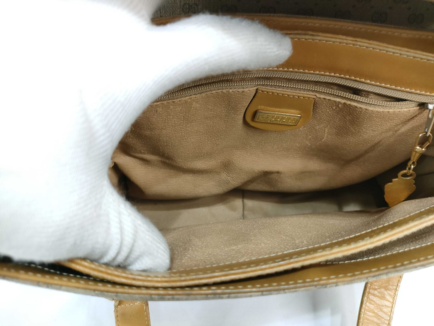 GUCCI Old Gucci GG Canvas Shoulder Bag Tote Bag 3-Piece Set Handbag