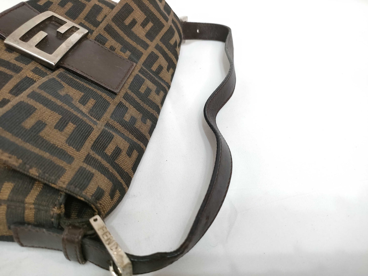 FENDI Zucca Mamma Bucket 26424 Shoulder Bag Handbag Handbag