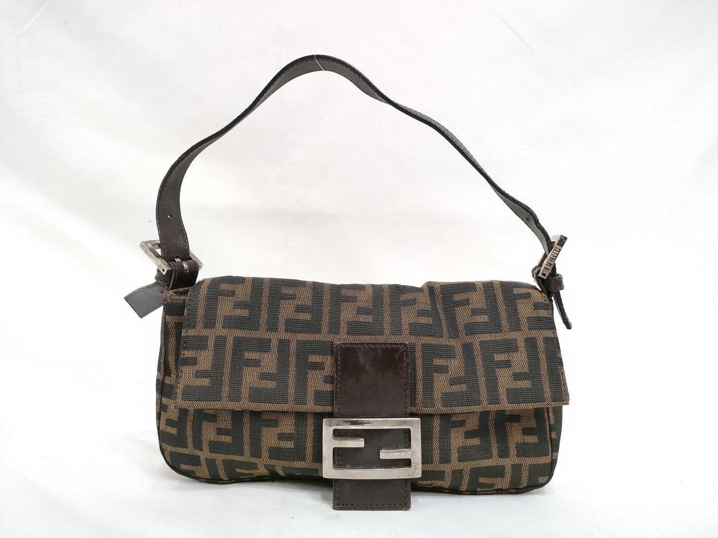 FENDI Zucca Mamma Bucket 26424 Shoulder Bag Handbag Handbag