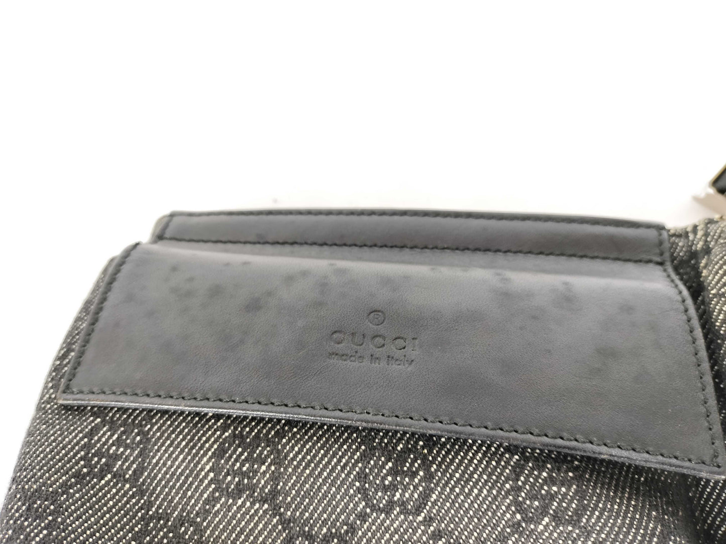 GUCCI GG Canvas Denim Waist Bag Body Bag 28566