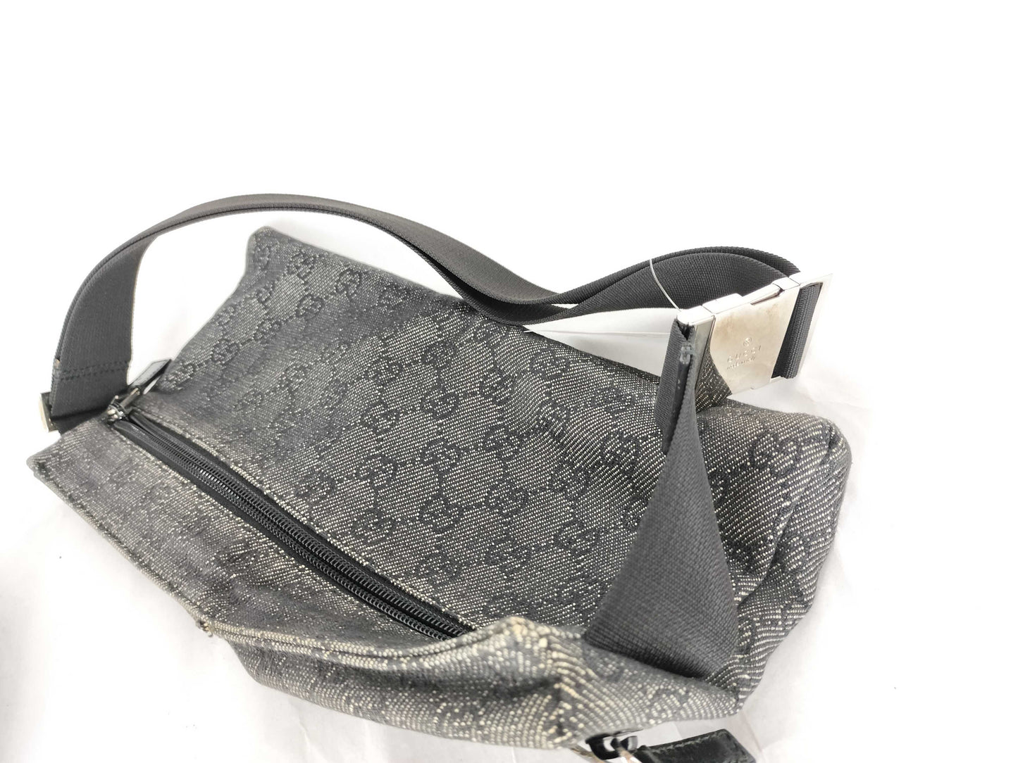 GUCCI GG Canvas Denim Waist Bag Body Bag 28566
