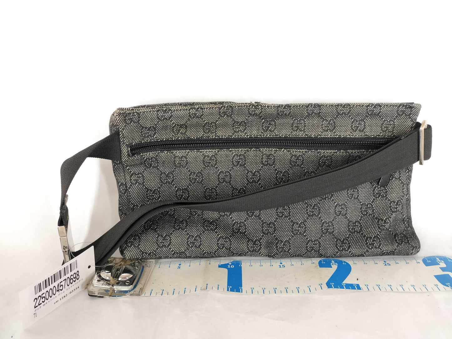 GUCCI GG Canvas Denim Waist Bag Body Bag 28566