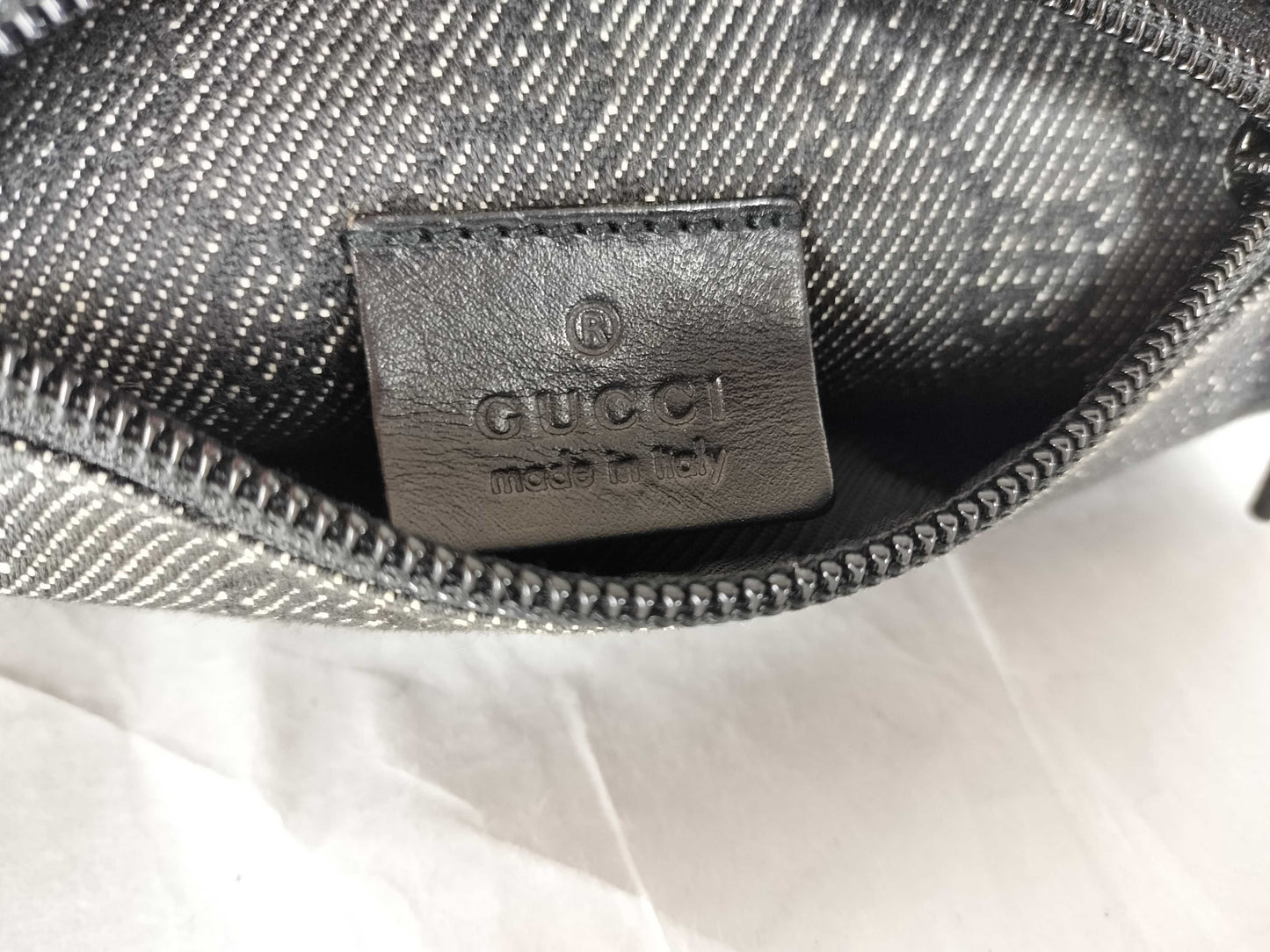 GUCCI GG Canvas Denim Waist Bag Body Bag 28566