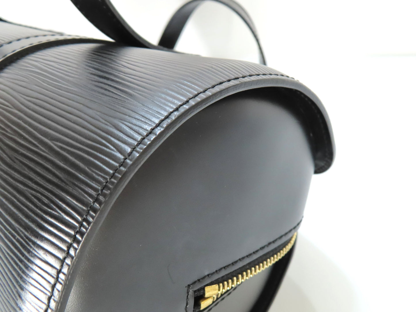 LOUIS VUITTON Epi Soufflot M52222 Noir Handbag with Pouch