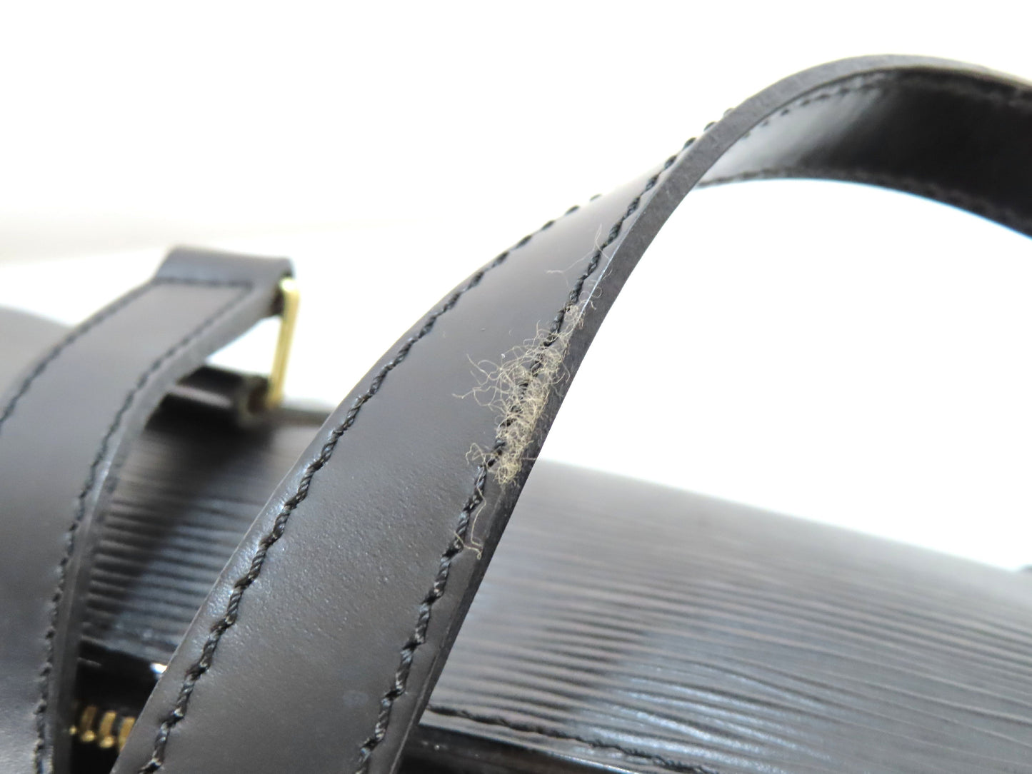 LOUIS VUITTON Epi Soufflot M52222 Noir Handbag with Pouch