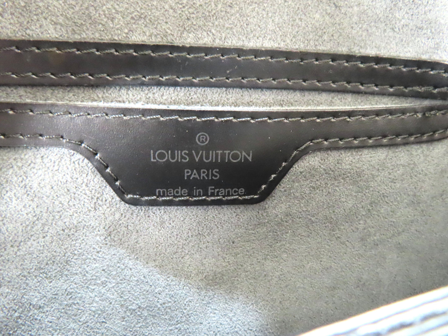 LOUIS VUITTON Epi Soufflot M52222 Noir Handbag with Pouch