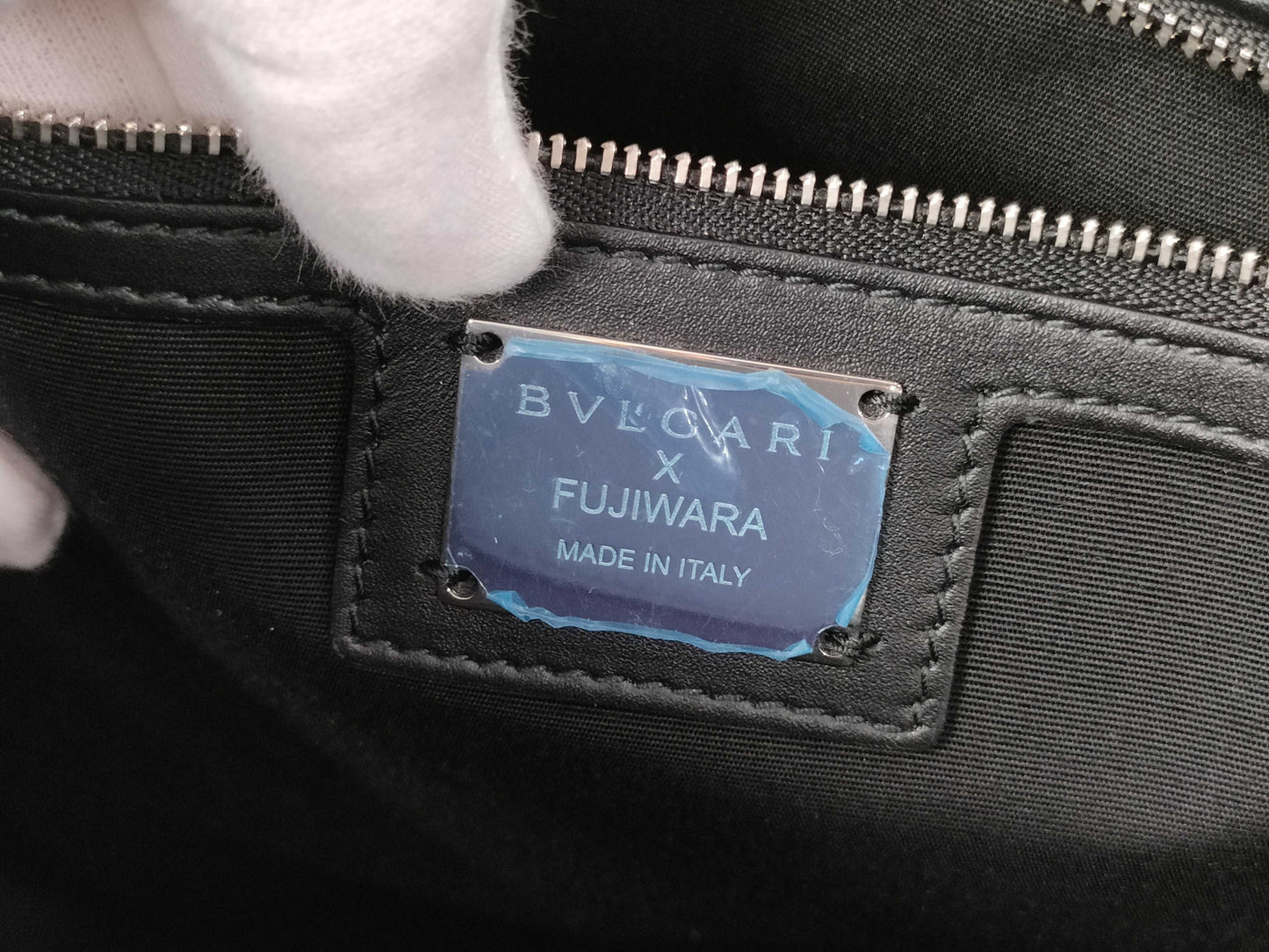 BVLGARI Hiroshi Fujiwara Fragment Collaboration Leather 2-Way Tote Bag