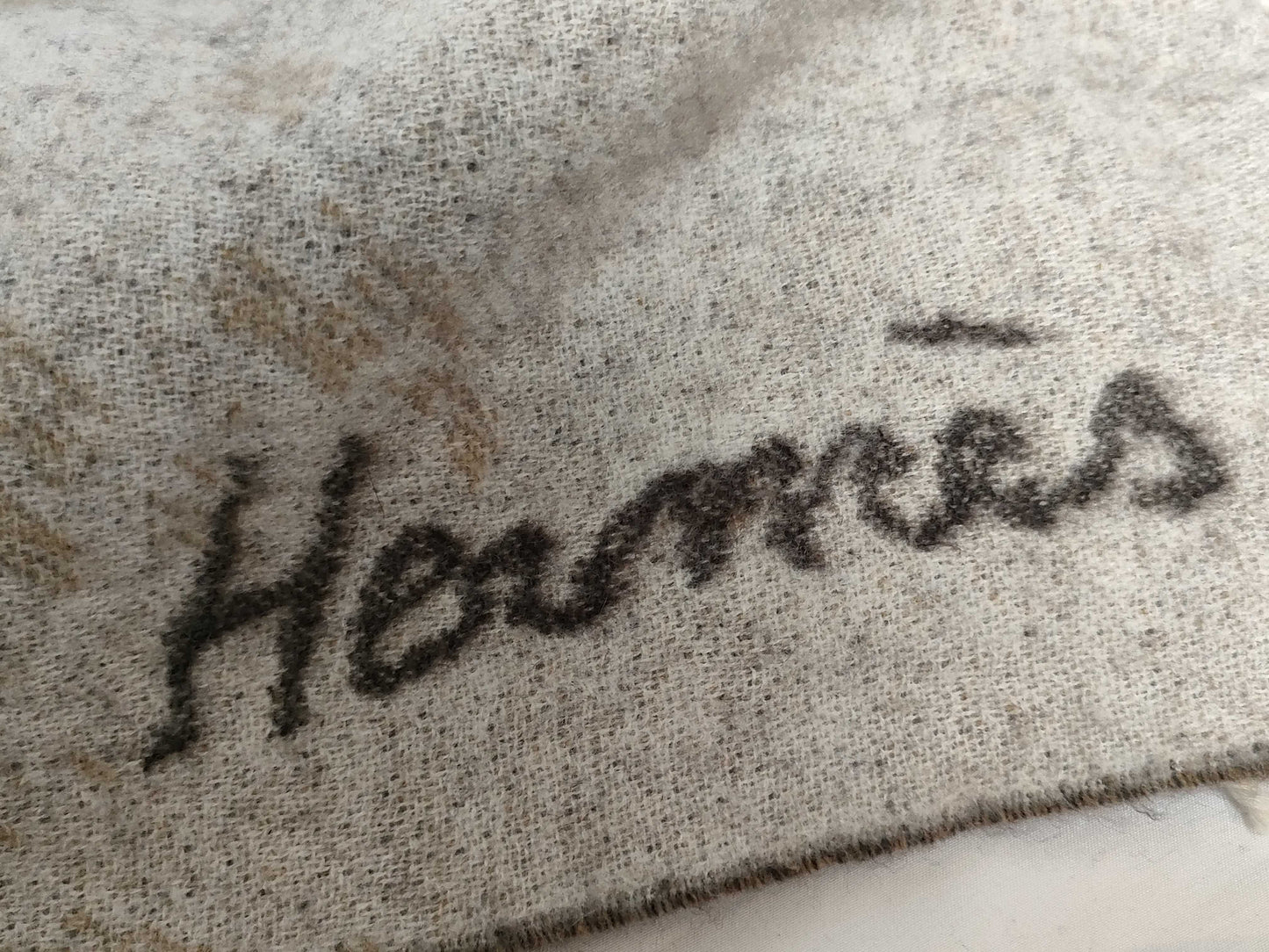 HERMES Cashmere Large Shawl/Stole with Horse Pattern, 150x200cm, with Japon Tag, Other Apparel