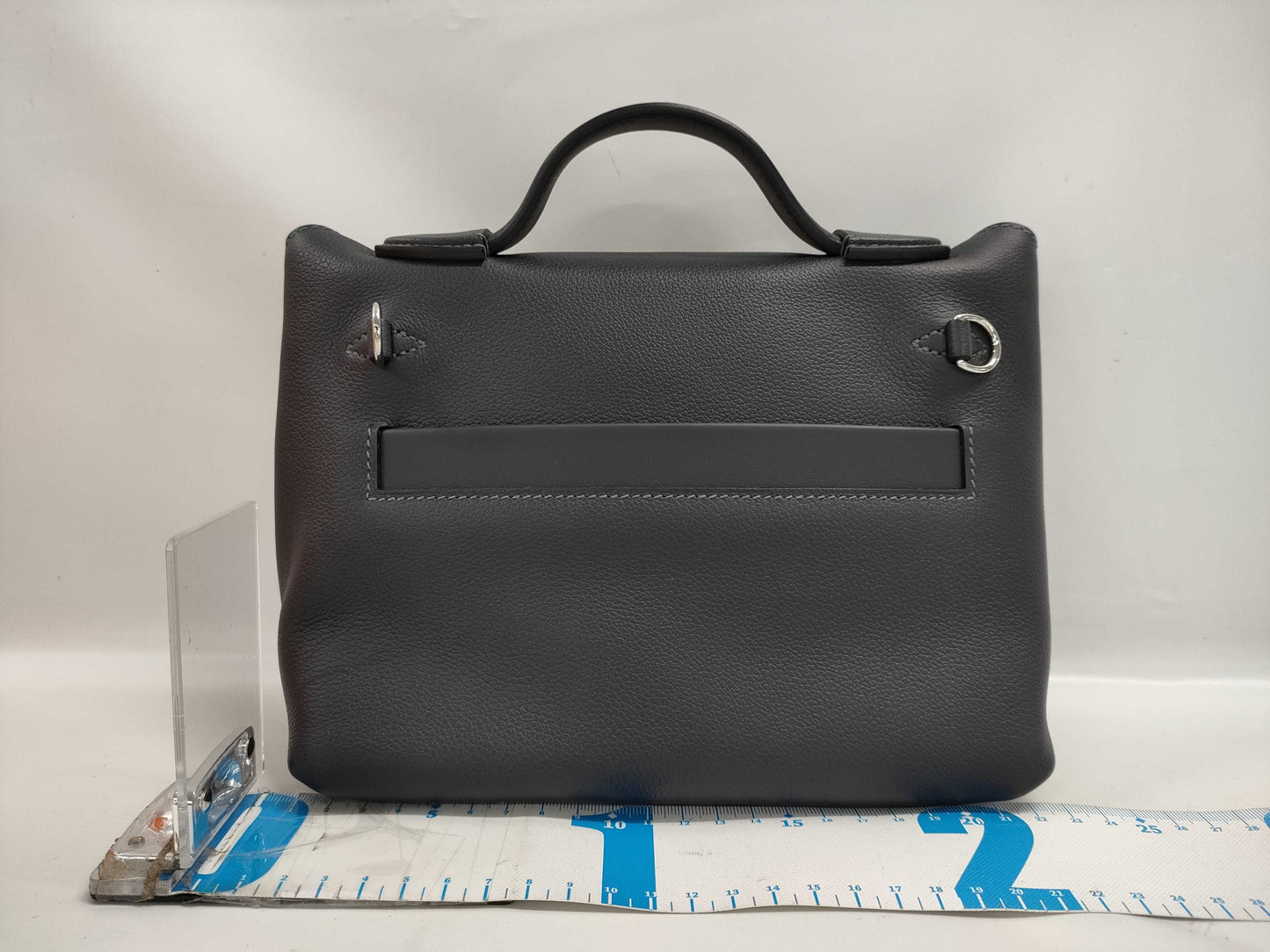 HERMES Evercolor Swift Vin Quatre Mini Ardoise W Stamped Handbag