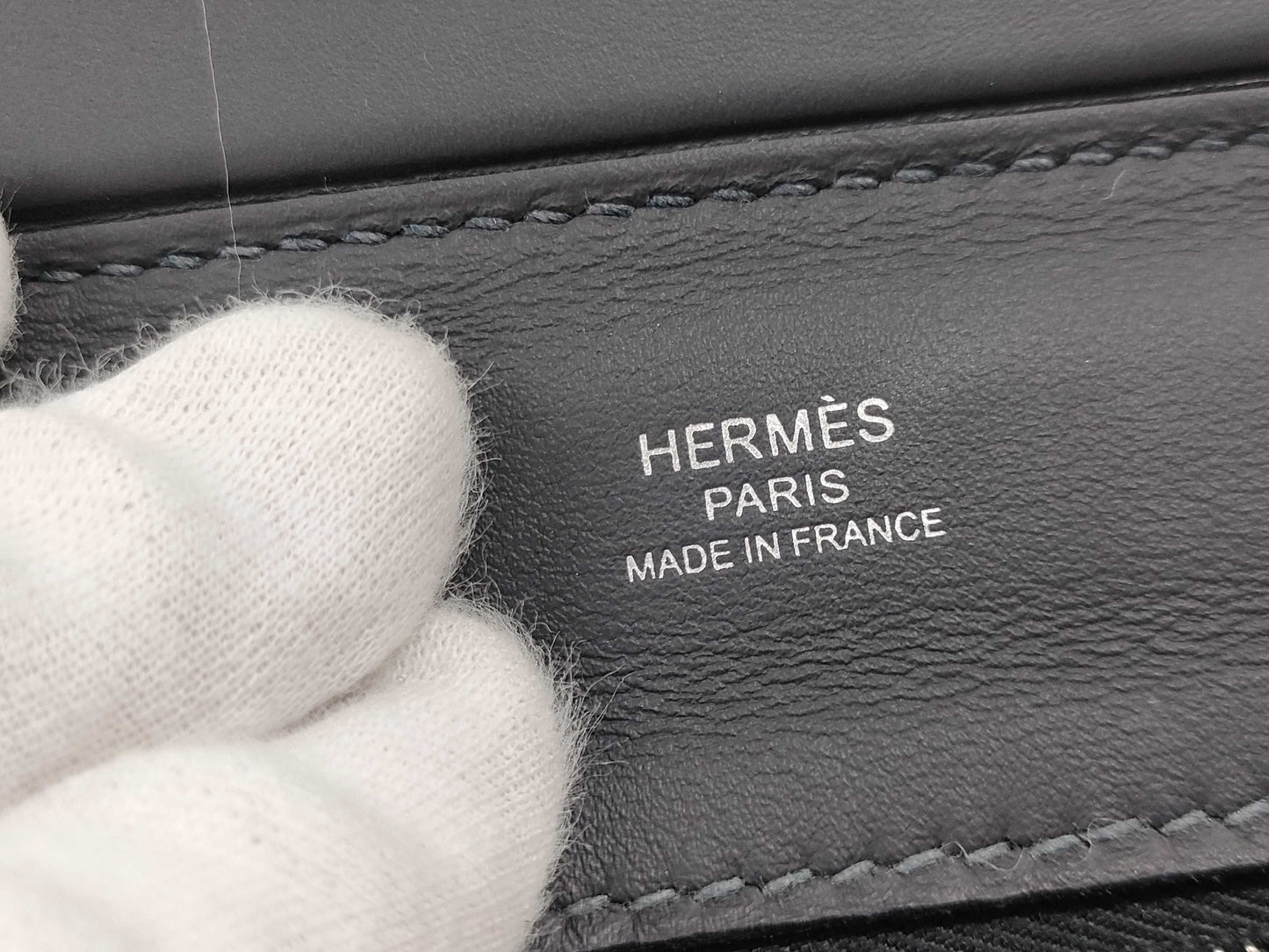 HERMES Evercolor Swift Vin Quatre Mini Ardoise W Stamped Handbag