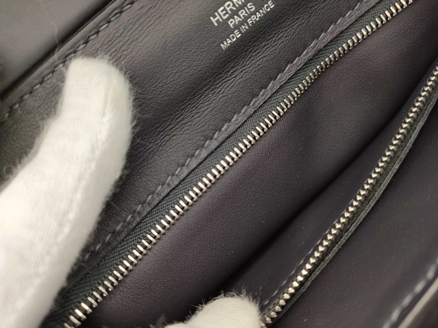 HERMES Evercolor Swift Vin Quatre Mini Ardoise W Stamped Handbag