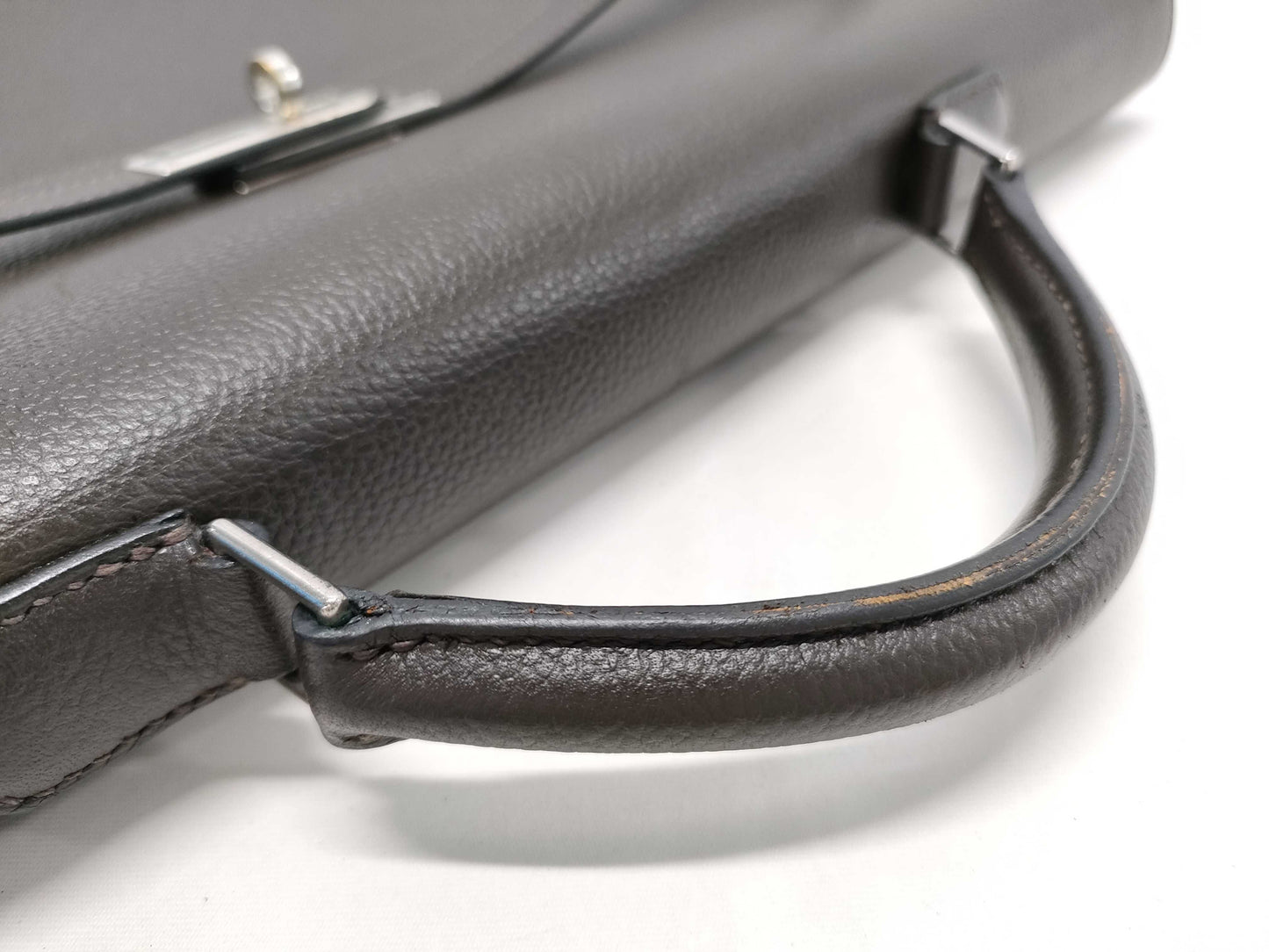 HERMES Kelly Depeche □O engraved briefcase business bag business bag