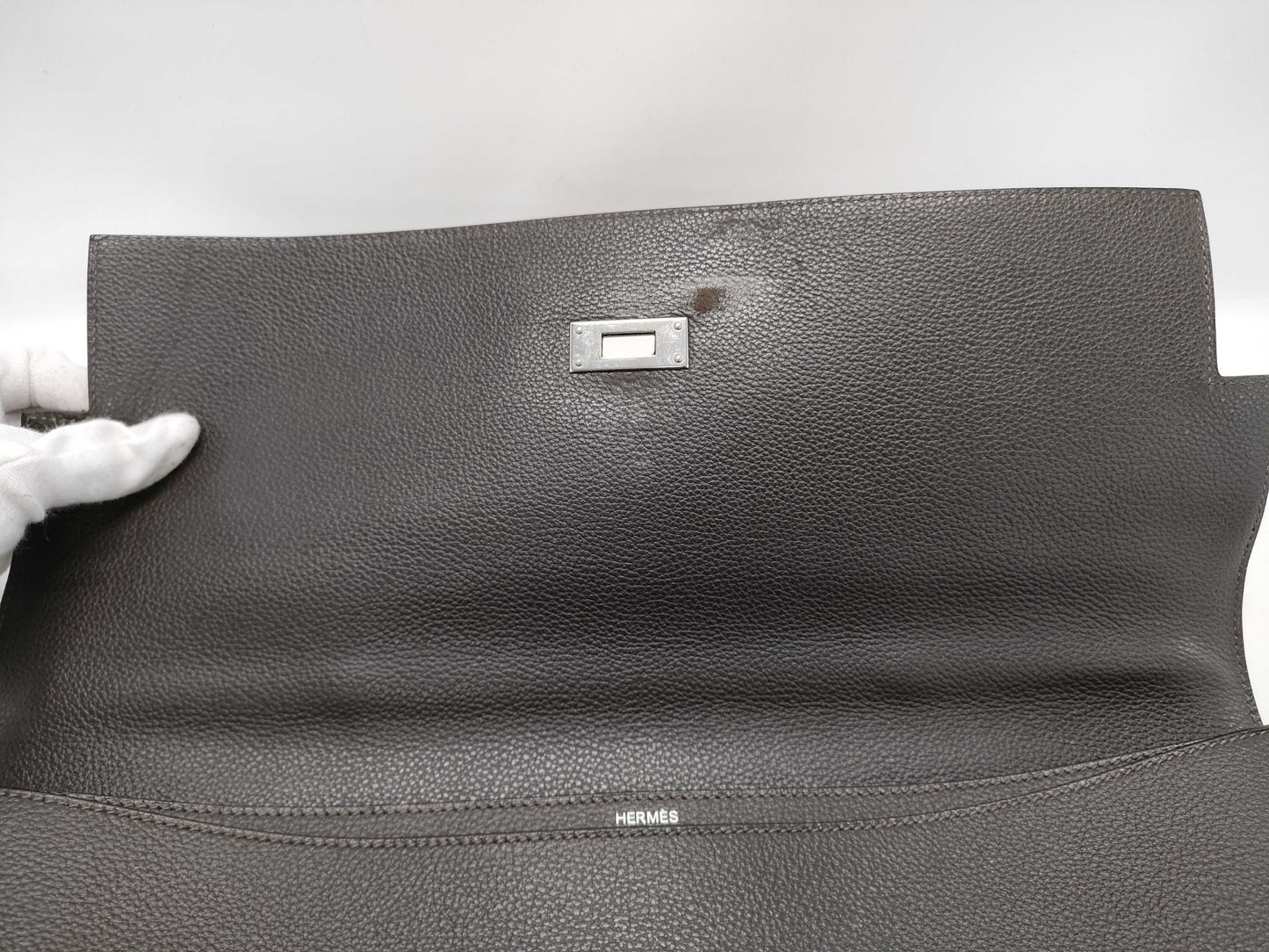 HERMES Kelly Depeche □O engraved briefcase business bag business bag