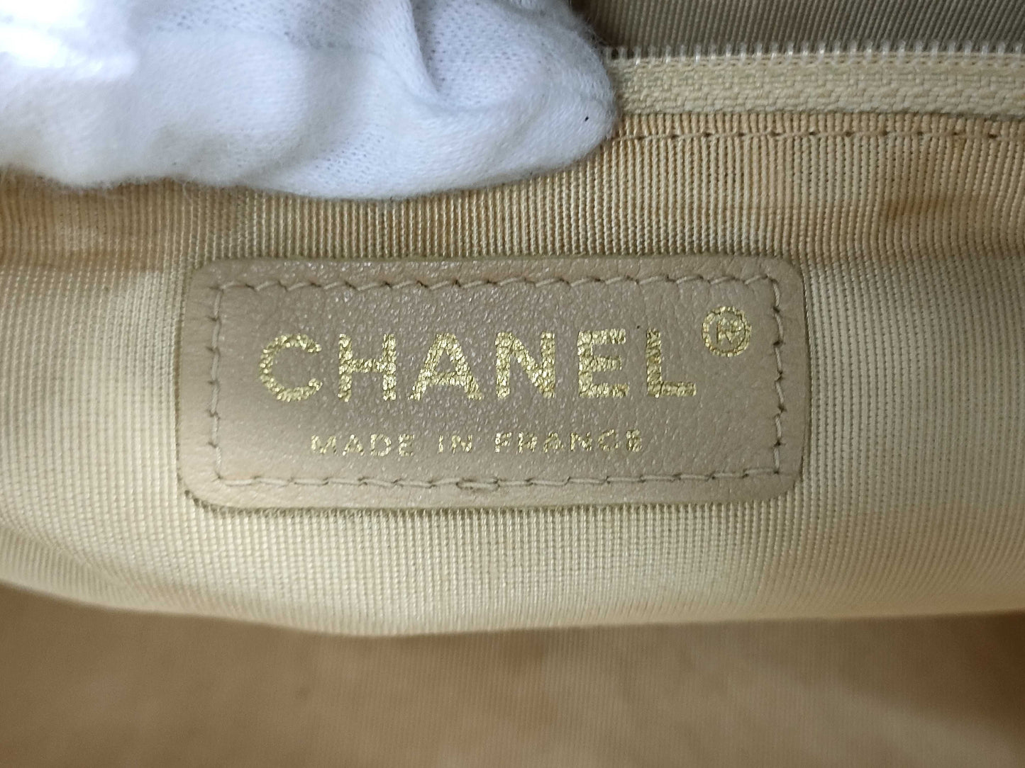 CHANEL Caviar Skin Coco Mark Mini Boston Handbag