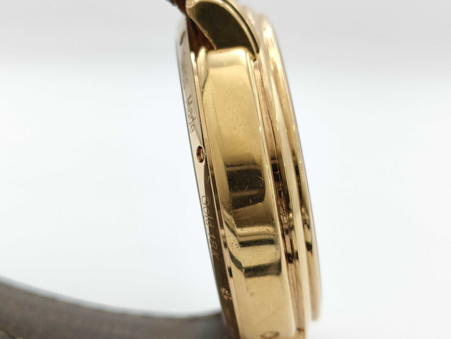 MAURICE LACROIX Calendar Retrograde AD42764 76847 Manual Winding 18K Yellow Gold Men's Watch