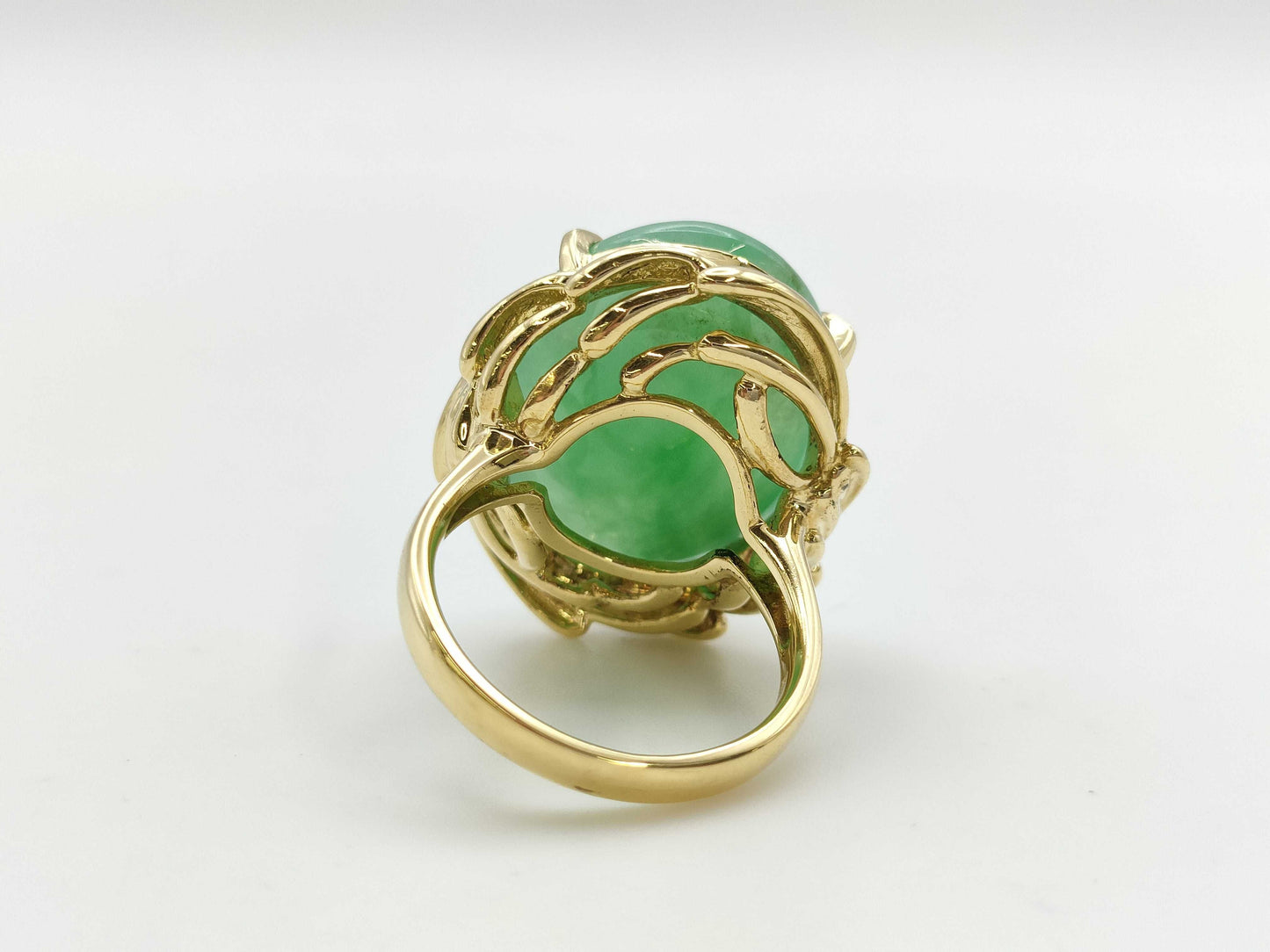 Jade 20.29ct K18 13.9g Ring