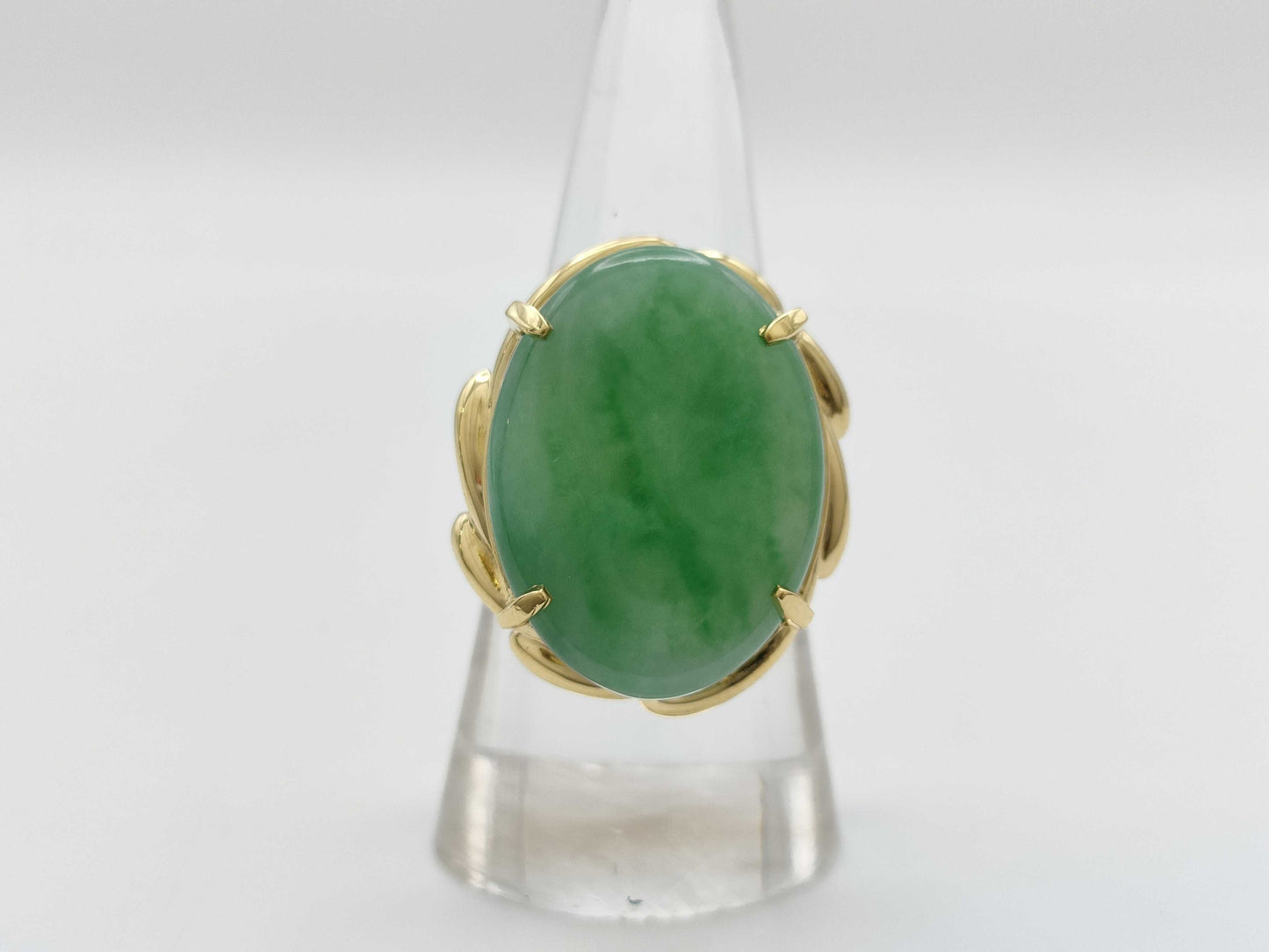 Jade 20.29ct K18 13.9g Ring