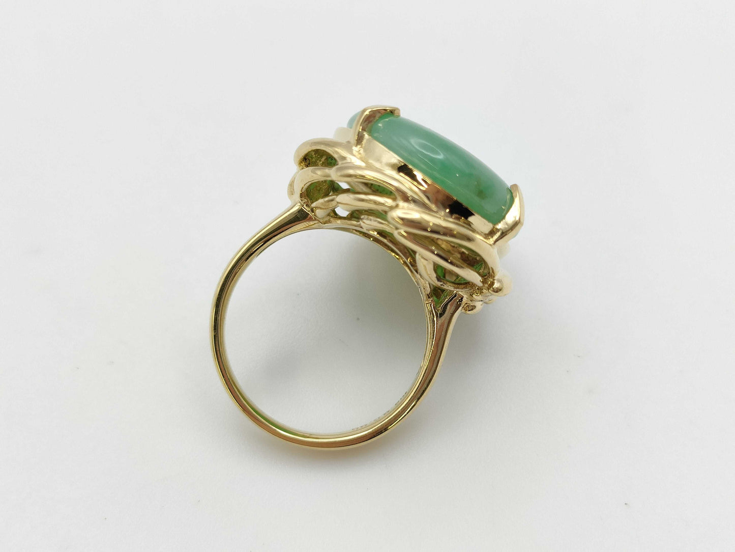 Jade 20.29ct K18 13.9g Ring