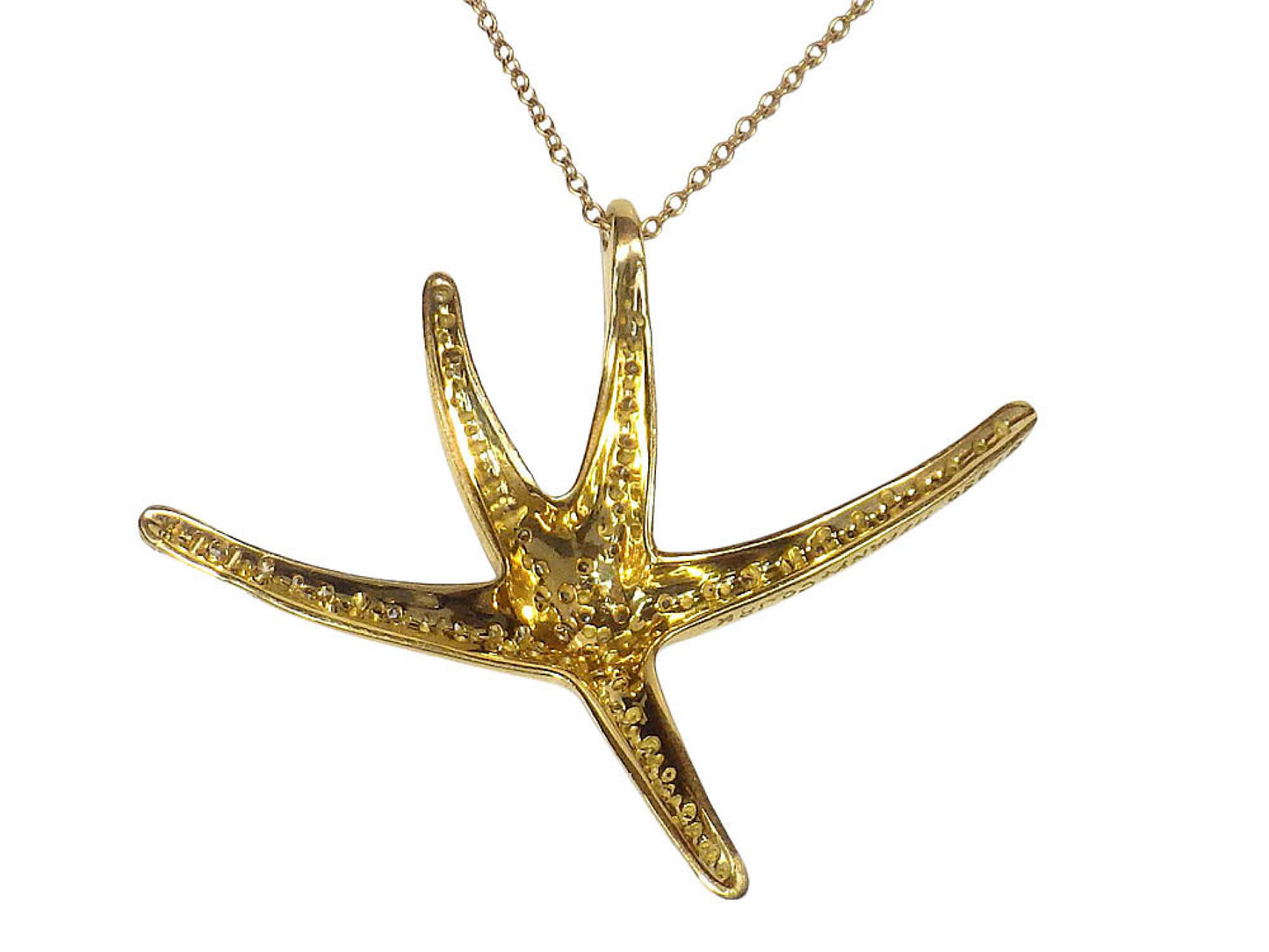 Tiffany & Co. Starfish Diamond 18K 6.3g Necklace