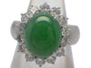 Jadeite 6.05ct D1.47ct PT900 15.2g Ring