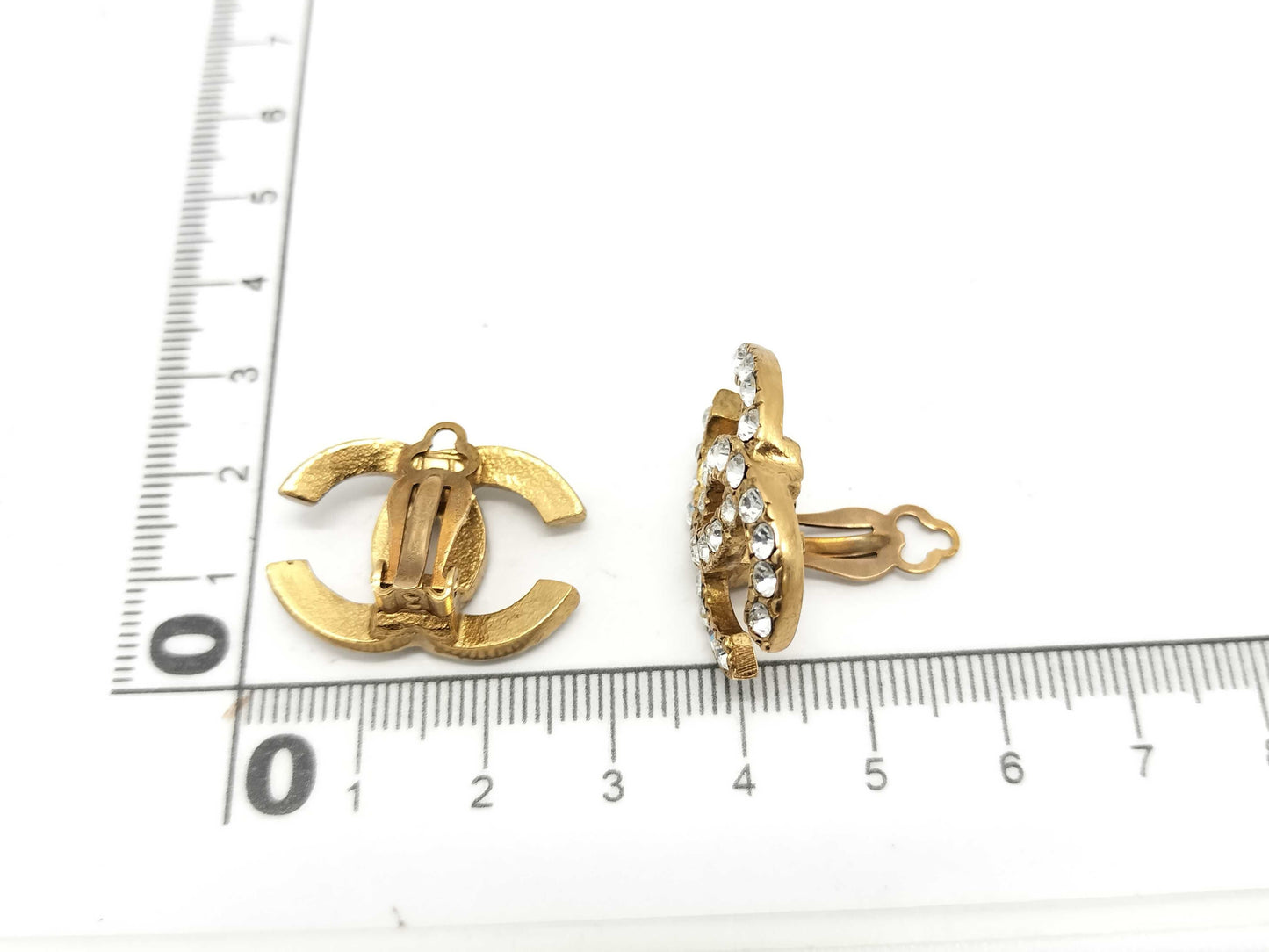 CHANEL Coco Mark Rhinestone 02A Earrings