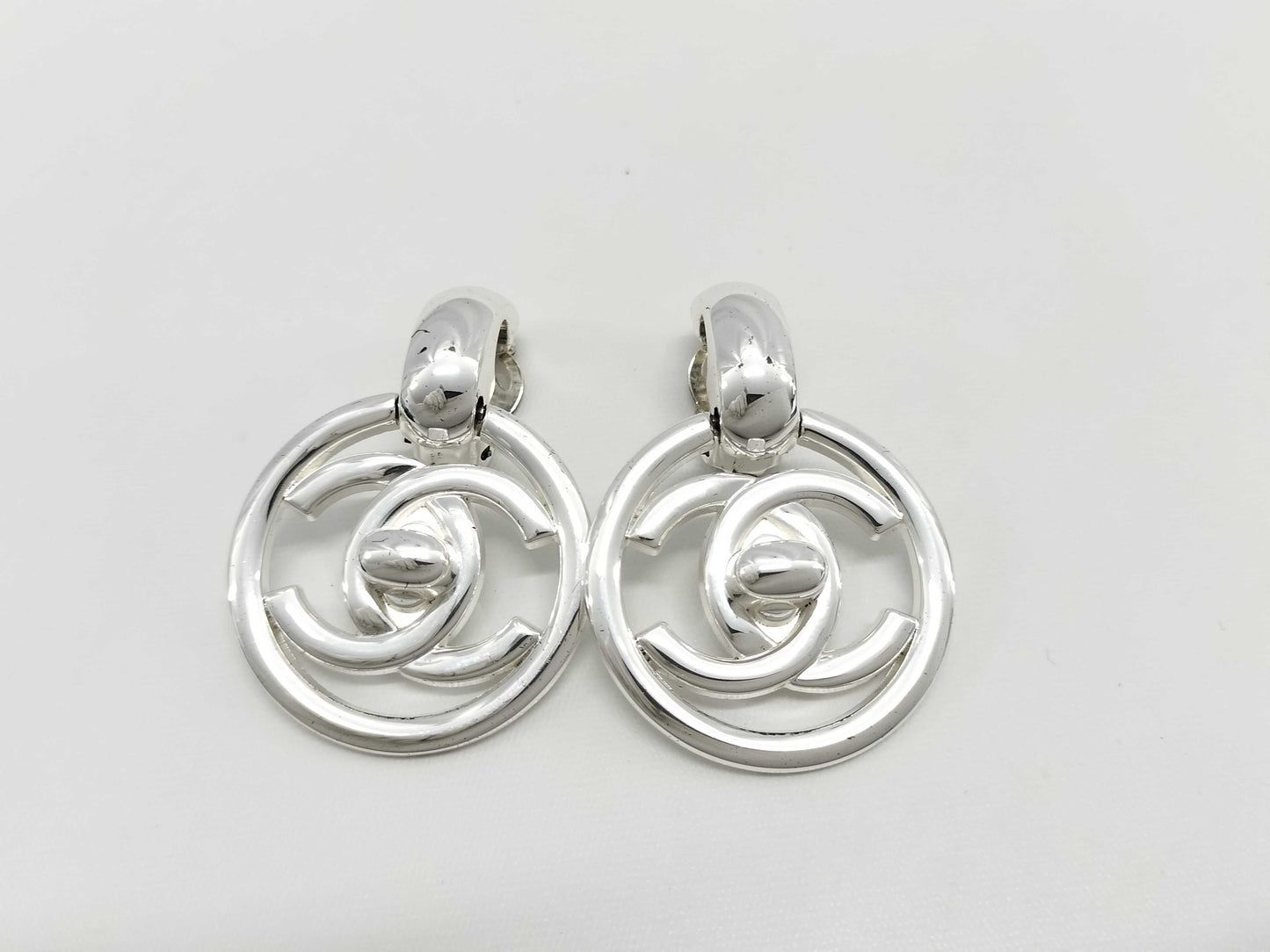 CHANEL Coco Mark Turn Lock Earrings 97P Earrings