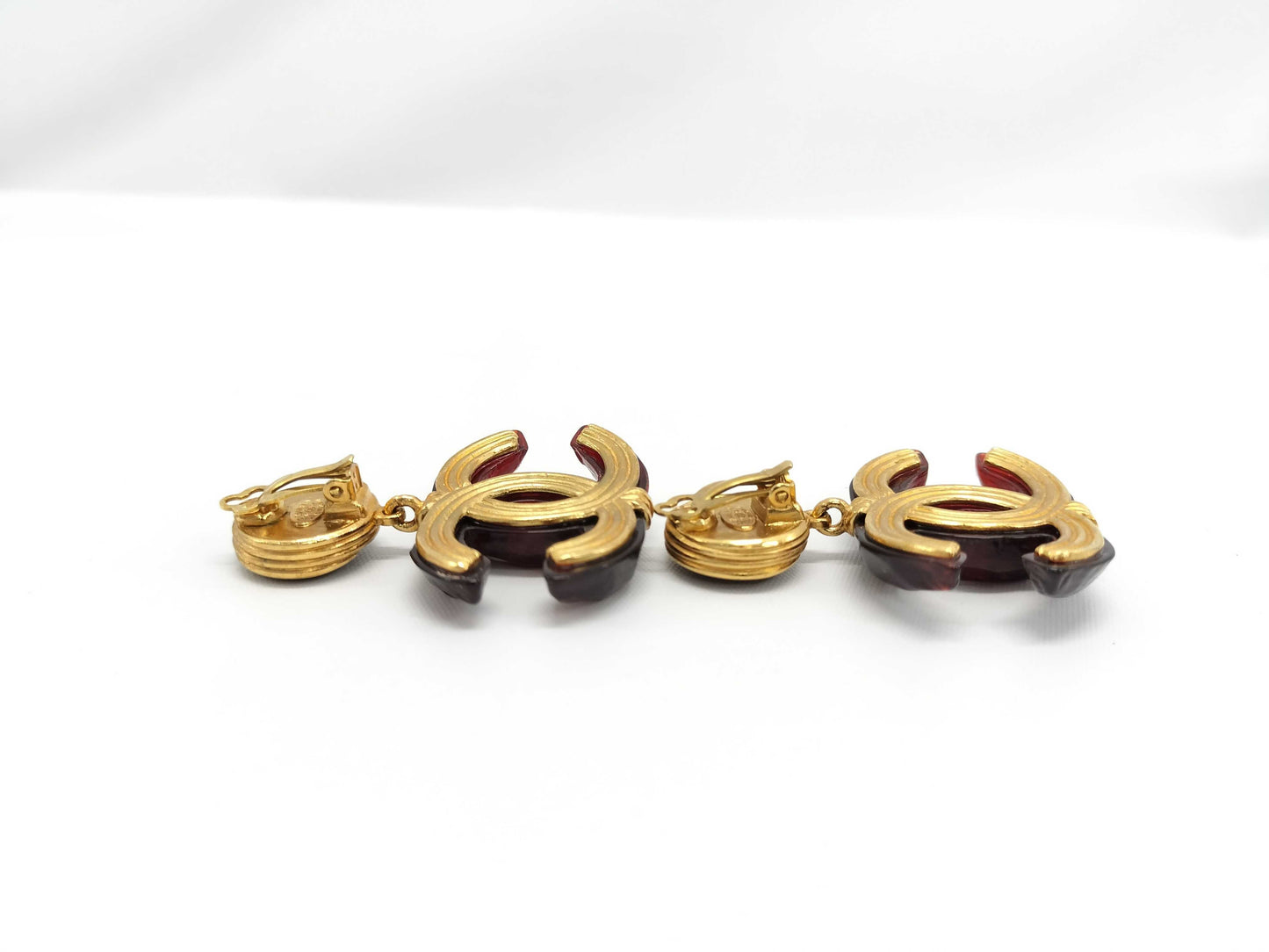 CHANEL Coco Mark Color Stone 99P Earrings